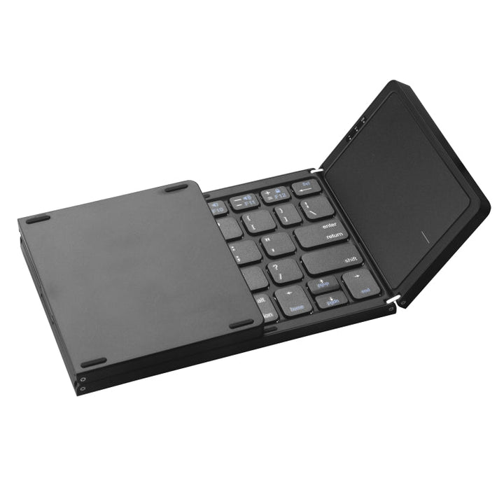 Lisslune | B089T Foldable Bluetooth Keyboard Rechargeable with Touchpad (Black)