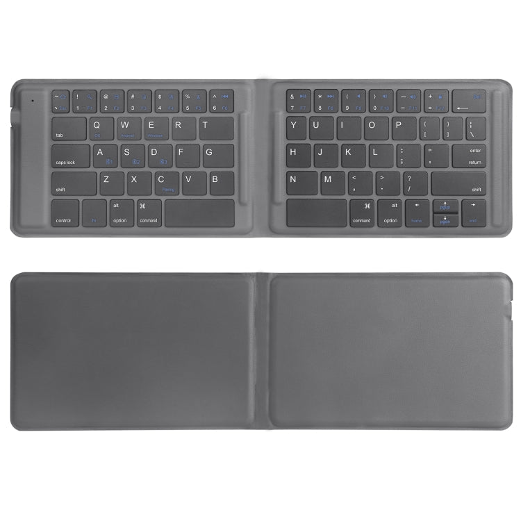 Lisslune | G2104 Leather foldable Bluetooth keyboard (Gray)