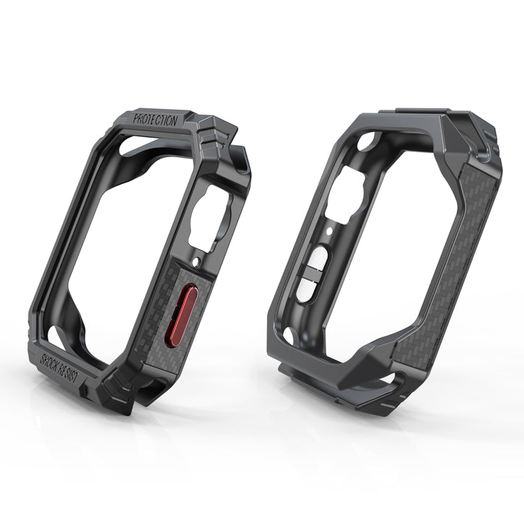 Lisslune | Carbon fiber contrast color protective case for Apple Watch Series 9 / 8 / 7 41mm (Red)