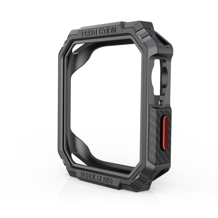 Lisslune | Carbon Fiber Contrast Color Protective Case for Apple Watch Series 9 / 8 / 7 45mm (Red)