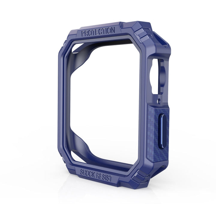Lisslune | Carbon fiber contrast color protective case for Apple Watch Series 9 / 8 / 7 45mm (Blue)