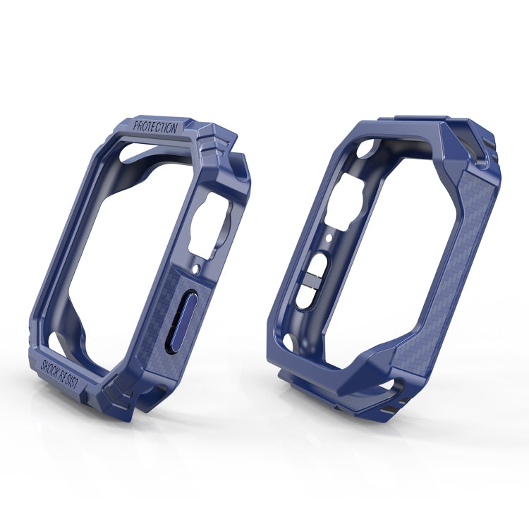 Lisslune | Carbon fiber contrast color protective case for Apple Watch Series 9 / 8 / 7 45mm (Blue)