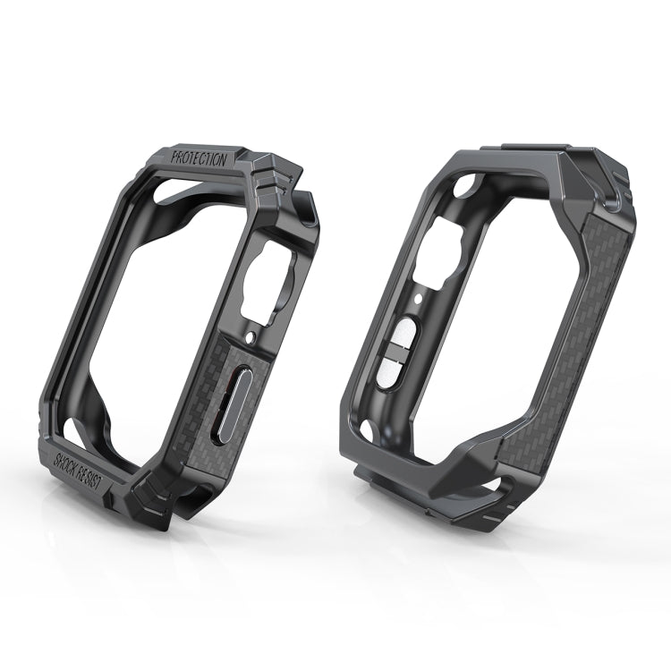 Lisslune | Carbon fiber contrast color protective case for Apple Watch Series 9 / 8 / 7 45mm (tin)