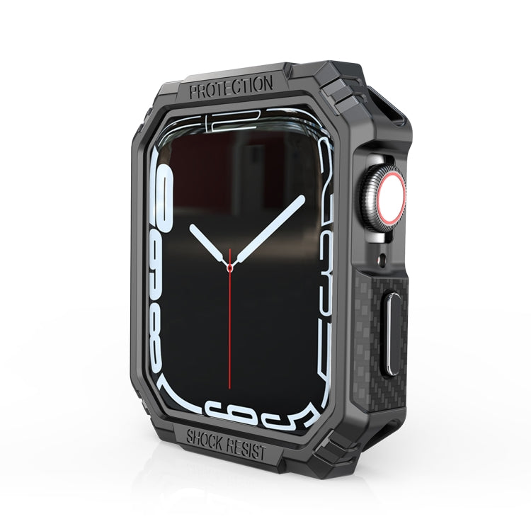 Lisslune | Carbon fiber contrast color protective case for Apple Watch Series 6 & SE & 5 & 4 40mm (tin)