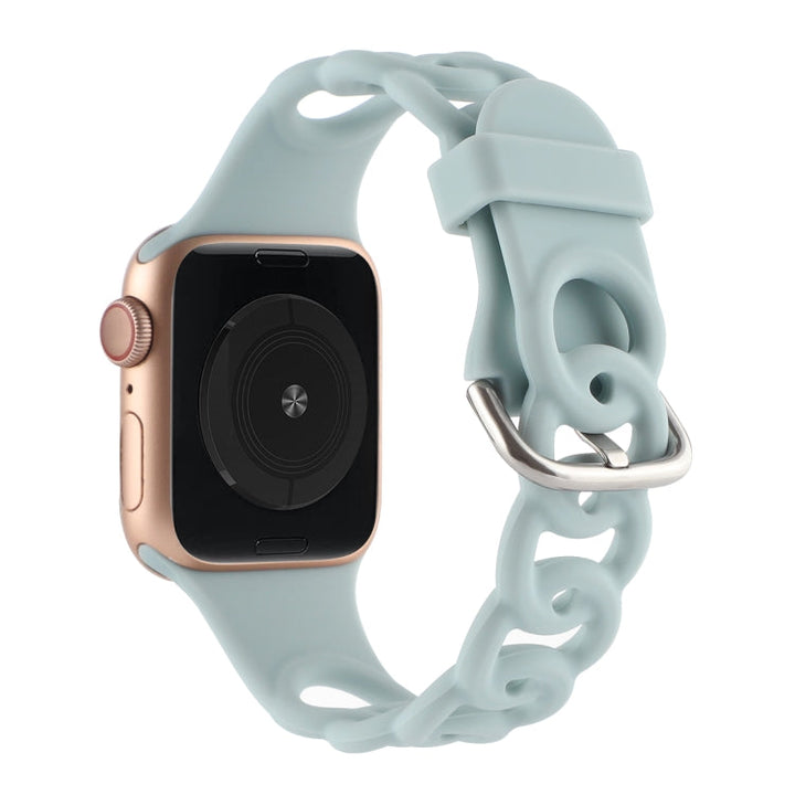 Lisslune | Hollow Silicone Strap for Apple Watch Series 9&8&7 41mm / SE 3&SE 2&6&SE&5&4 40mm / 3&2&1 38mm (Light Green)