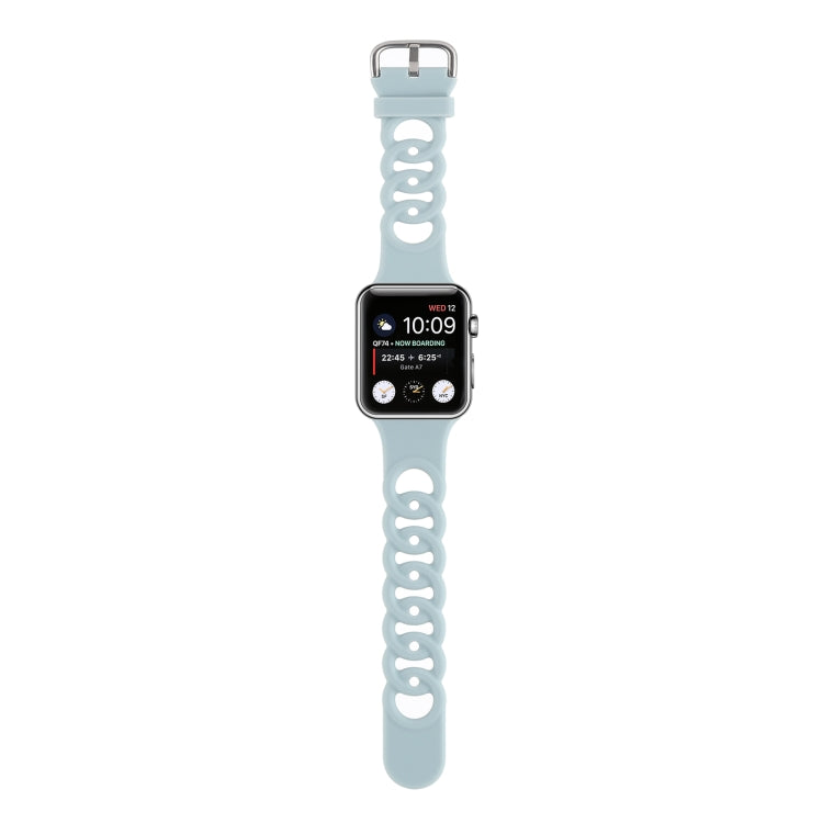 Lisslune | Hollow Silicone Strap for Apple Watch Series 9&8&7 41mm / SE 3&SE 2&6&SE&5&4 40mm / 3&2&1 38mm (Light Green)