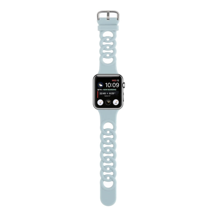 Lisslune | Hollow Silicone Strap for Apple Watch Series 9&8&7 41mm / SE 3&SE 2&6&SE&5&4 40mm / 3&2&1 38mm (Light Green)