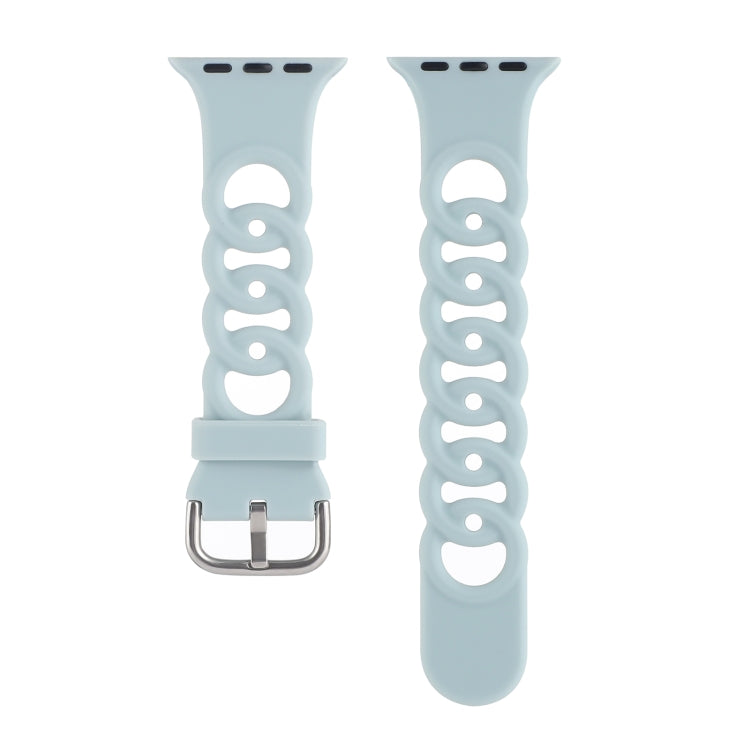 Lisslune | Hollow Silicone Strap for Apple Watch Series 9&8&7 41mm / SE 3&SE 2&6&SE&5&4 40mm / 3&2&1 38mm (Light Green)