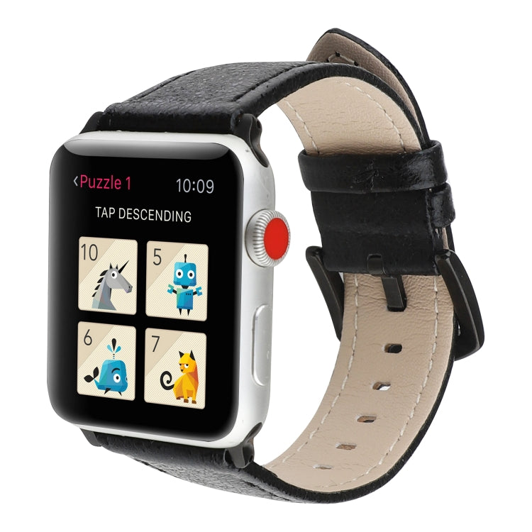Lisslune | Glitter Leather Watch Band For Apple Watch Series 9&8&7 41mm / SE 3&SE 2&6&SE&5&4 40mm / 3&2&1 38mm (Black)