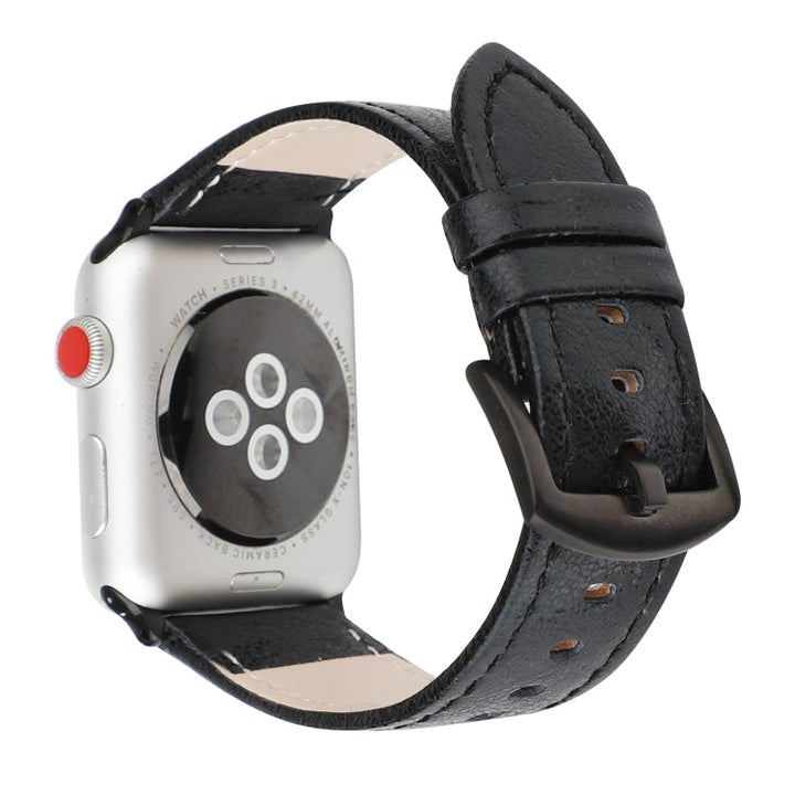 Lisslune | Glitter Leather Watch Band For Apple Watch Series 9&8&7 41mm / SE 3&SE 2&6&SE&5&4 40mm / 3&2&1 38mm (Black)