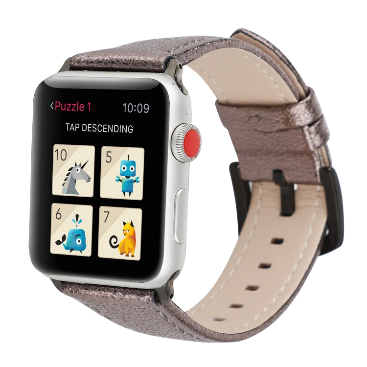Lisslune | Glitter Leather Watch Band For Apple Watch Series 9&8&7 41mm / SE 3&SE 2&6&SE&5&4 40mm / 3&2&1 38mm (Gray)