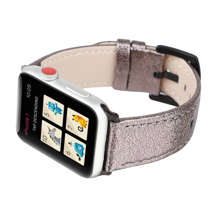 Lisslune | Glitter Leather Watch Band For Apple Watch Series 9&8&7 41mm / SE 3&SE 2&6&SE&5&4 40mm / 3&2&1 38mm (Gray)