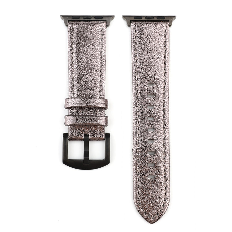 Lisslune | Glitter Leather Watch Band For Apple Watch Series 9&8&7 41mm / SE 3&SE 2&6&SE&5&4 40mm / 3&2&1 38mm (Gray)