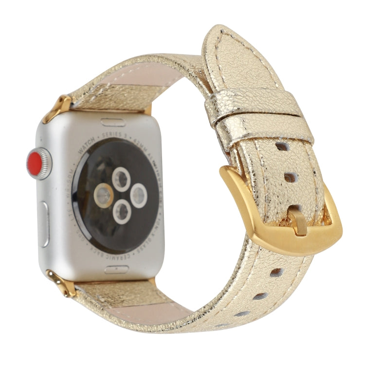 Lisslune | Glitter Leather Watch Band for Apple Watch Ultra 49mm&Watch Ultra 2 49mm / Series 9&8&7 45mm / SE 3&SE 2&6&SE&5&4 44mm / 3&2&1 42mm(Gold)