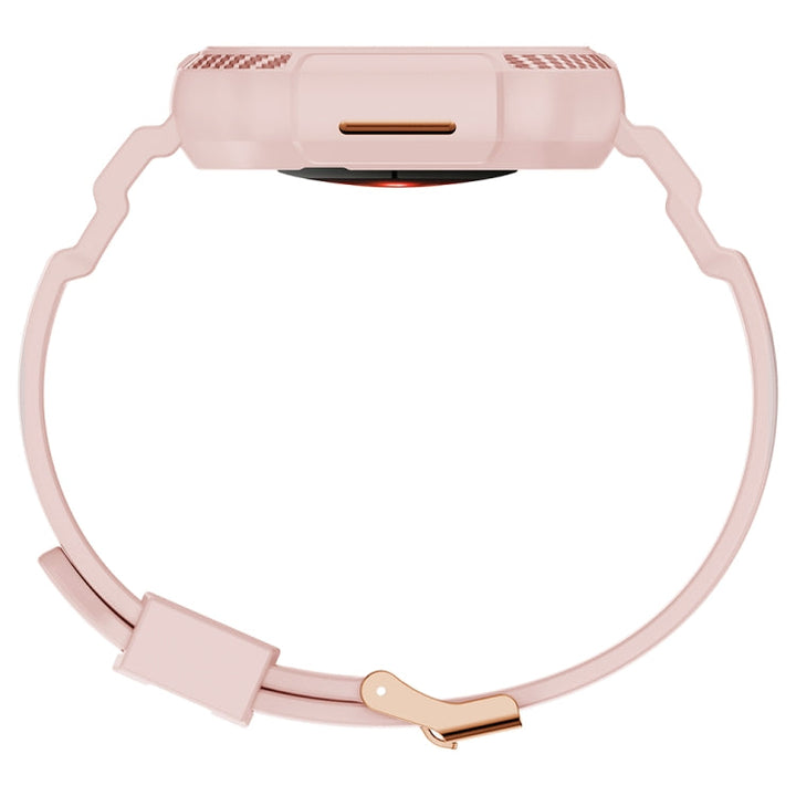 Lisslune | Integrated Carbon Fiber Pattern Silicone Watch Band for Apple Watch Series 8&7 45mm / SE 2&6&SE&5&4 44mm / 3&2&1 42mm (Pink)