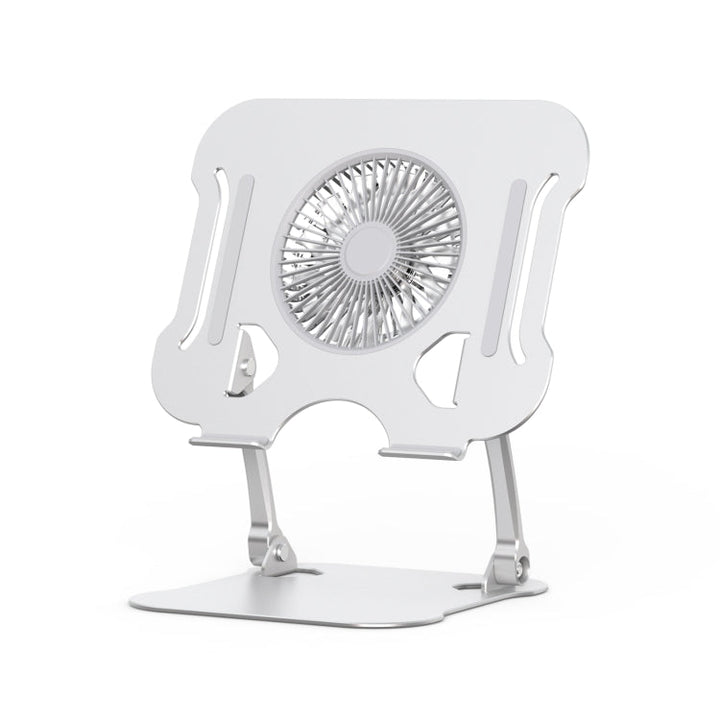 Lisslune | R-JUST BJ01-5 Laptop Folding Lift Holder with Fan (Silver)