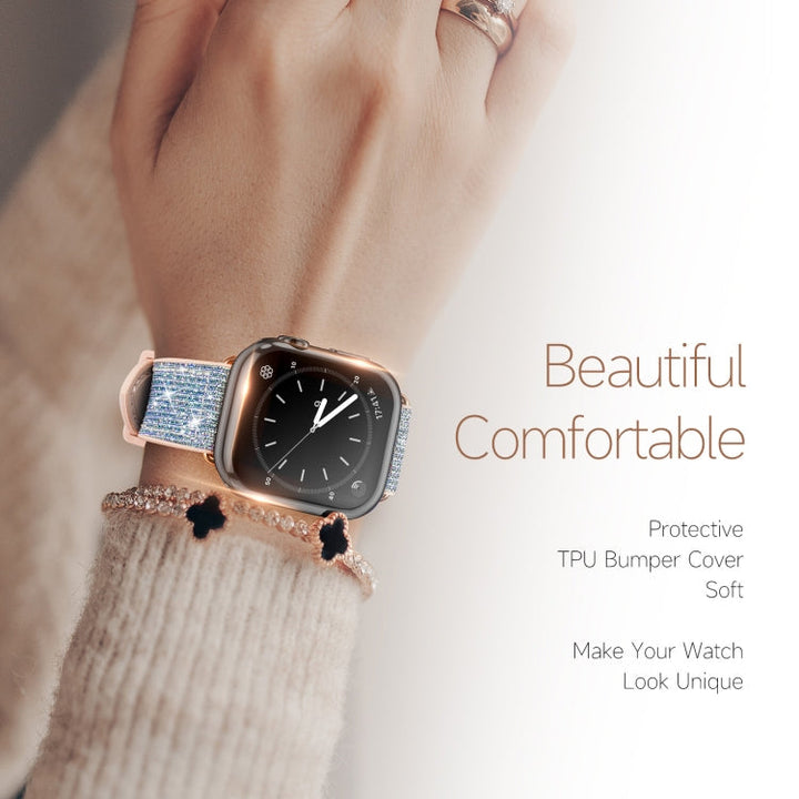 Lisslune | DUX DUCIS Samo Series electroplated TPU watch case for Apple Watch Series 9 / 8 / 7 45mm (Black)