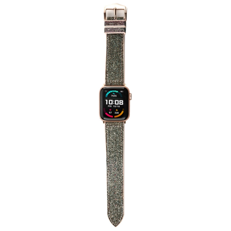 Lisslune | Glitter Starry Sky Watch Band for Apple Watch Series 9&8&7 41mm / SE 3&SE 2&6&SE&5&4 40mm / 3&2&1 38mm (Green)