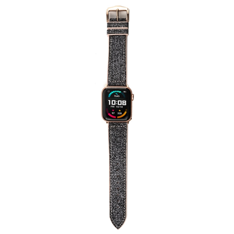 Lisslune | Glitter Starry Sky Watch Band for Apple Watch Series 9&8&7 41mm / SE 3&SE 2&6&SE&5&4 40mm / 3&2&1 38mm (Black)