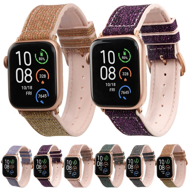 Lisslune | Glitter Starry Sky Watch Band for Apple Watch Series 9&8&7 41mm / SE 3&SE 2&6&SE&5&4 40mm / 3&2&1 38mm (Dark Purple)
