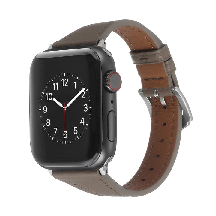 Lisslune | Leather Bracelet for Apple Watch Series 9&8&7 41mm / SE 3&SE 2&6&SE&5&4 40mm / 3&2&1 38mm (Light Brown)