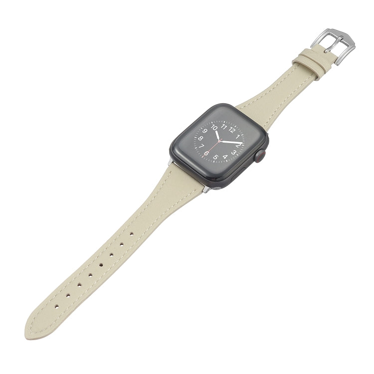 Lisslune | Leather Watch Band for Apple Watch Series 9&8&7 41mm / SE 3&SE 2&6&SE&5&4 40mm / 3&2&1 38mm (Apricot)