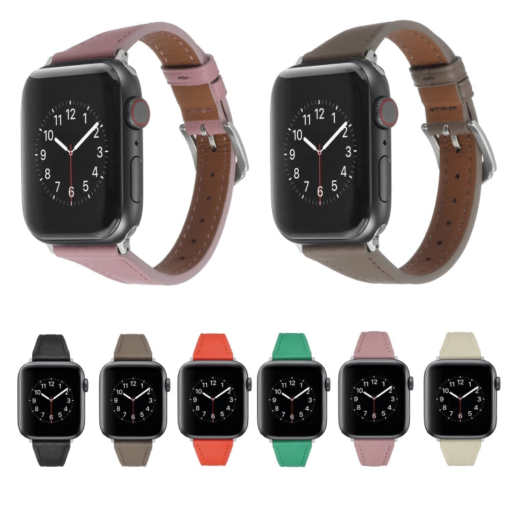 Lisslune | Leather Watch Band for Apple Watch Series 9&8&7 41mm / SE 3&SE 2&6&SE&5&4 40mm / 3&2&1 38mm (Apricot)