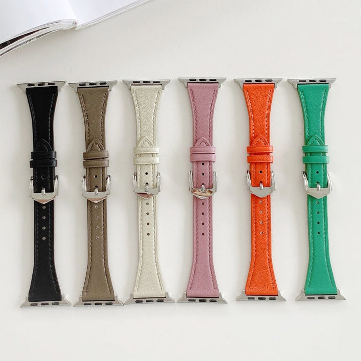 Lisslune | Leather Bracelet for Apple Watch Series 9&8&7 41mm / SE 3&SE 2&6&SE&5&4 40mm / 3&2&1 38mm (Light Brown)