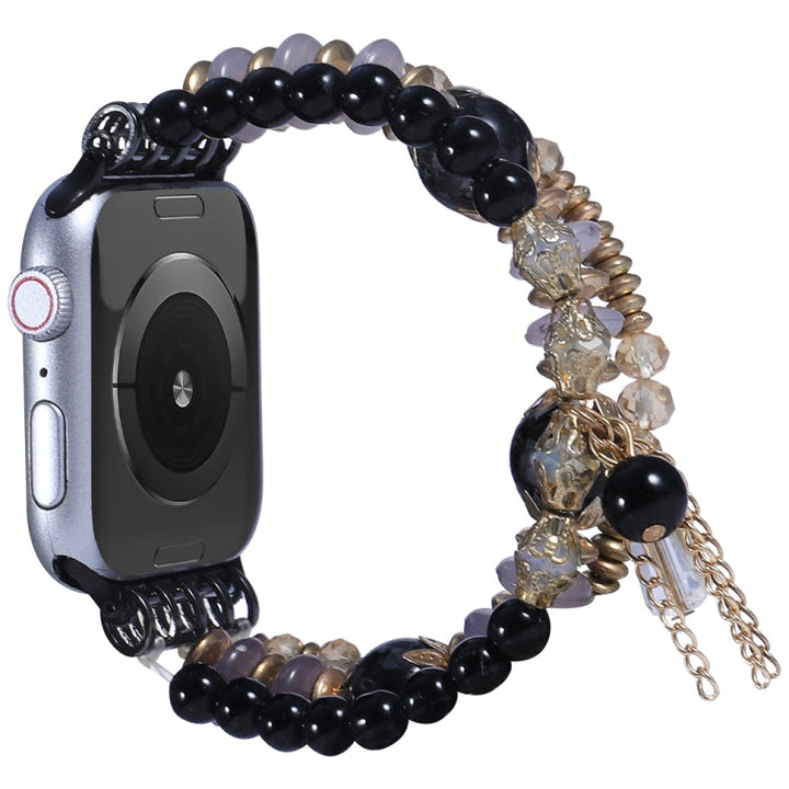 Lisslune | Chain Tassel Watch Strap for Apple Watch Series 9&8&7 41mm / SE 3&SE 2&6&SE&5&4 40mm / 3&2&1 38mm (Black)