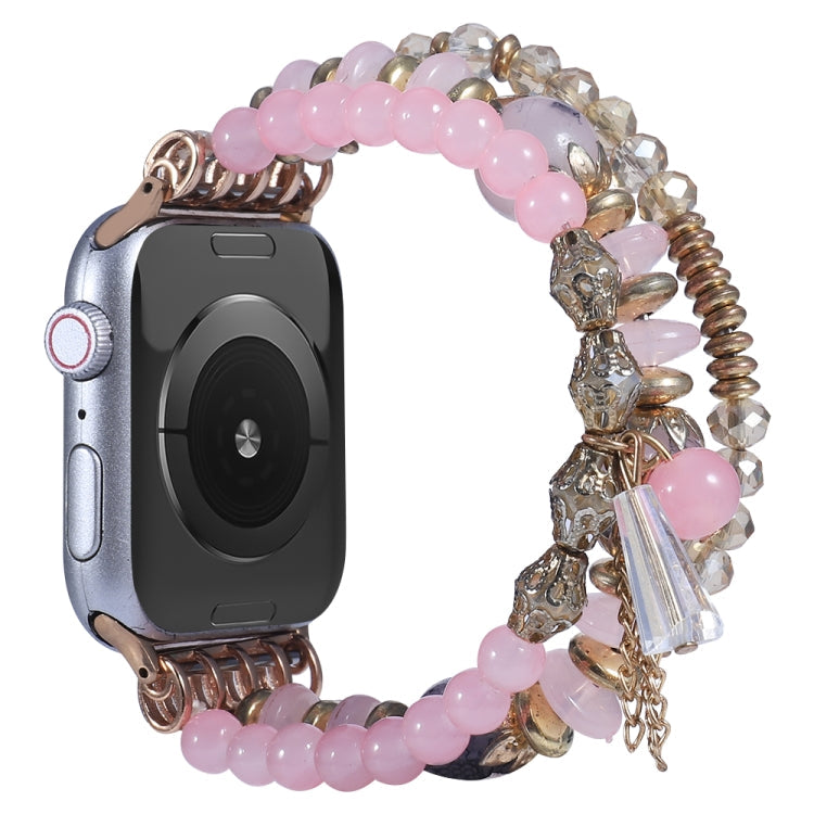 Lisslune | Chain tassel watch strap for Apple Watch Series 9&8&7 41mm / SE 3&SE 2&6&SE&5&4 40mm / 3&2&1 38mm (Pink)