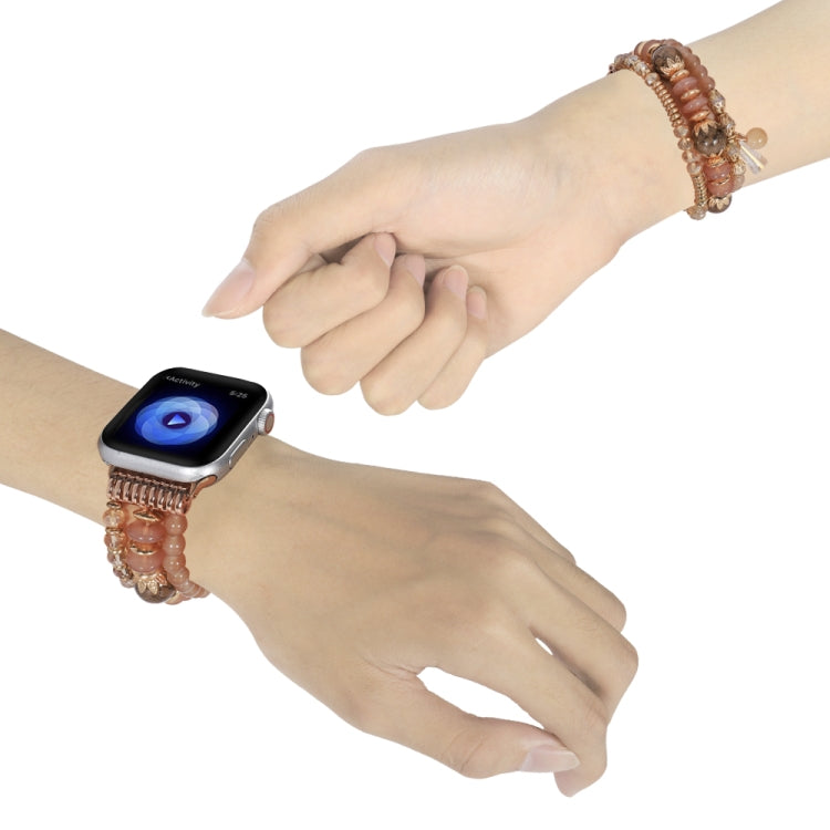 Lisslune | Chain tassel watch strap for Apple Watch Series 9&8&7 41mm / SE 3&SE 2&6&SE&5&4 40mm / 3&2&1 38mm (Pink)