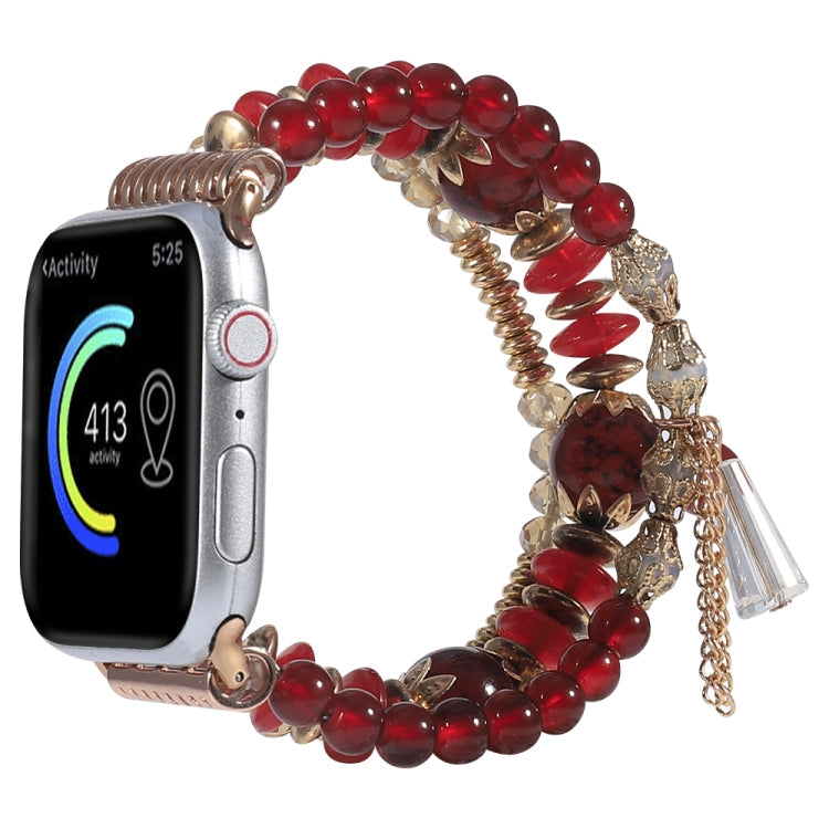 Lisslune | Chain fringe watch strap for Apple Watch Series 9&8&7 41mm / SE 3&SE 2&6&SE&5&4 40mm / 3&2&1 38mm (Red)