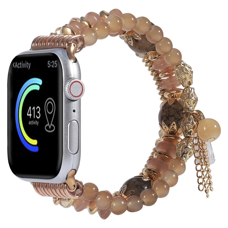 Lisslune | Chain Tassel Wristwatch for Apple Watch Series 9&8&7 41mm / SE 3&SE 2&6&SE&5&4 40mm / 3&2&1 38mm (Light Brown)