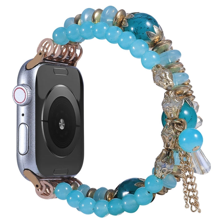 Lisslune | Chain Tassel Watch Band for Apple Watch Series 9&8&7 41mm / SE 3&SE 2&6&SE&5&4 40mm / 3&2&1 38mm (Ocean Blue)