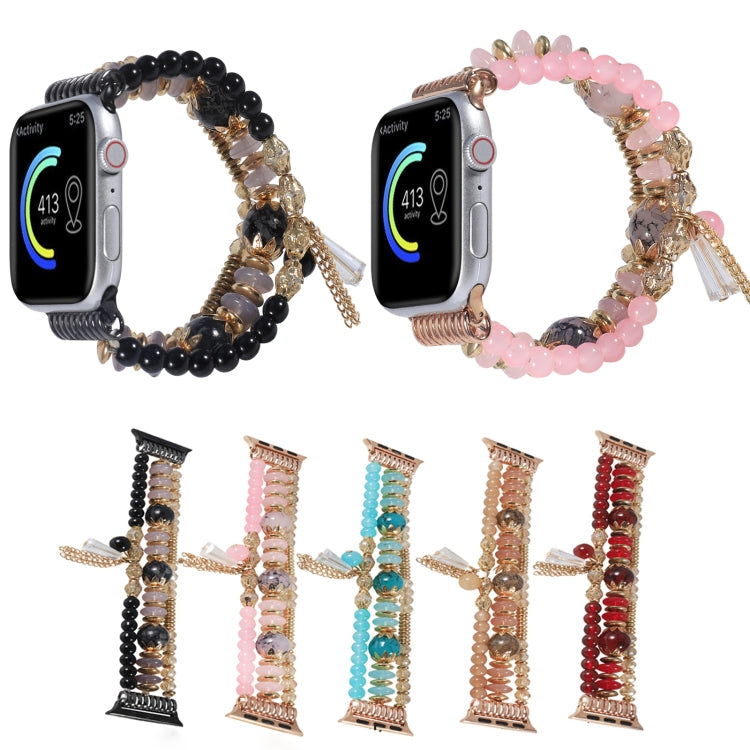 Lisslune | Chain Tassel Watch Strap for Apple Watch Series 9&8&7 41mm / SE 3&SE 2&6&SE&5&4 40mm / 3&2&1 38mm (Black)