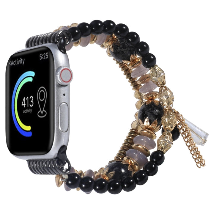 Lisslune | Chain-Tassel-Watch band for Apple Watch Ultra 49mm & Watch Ultra 2 49mm / Series 9 & 8 & 7 45mm / SE 3 & SE 2 & 6 & SE & 5 & 4 44mm / 3 & 2 & 1 42mm (Black)