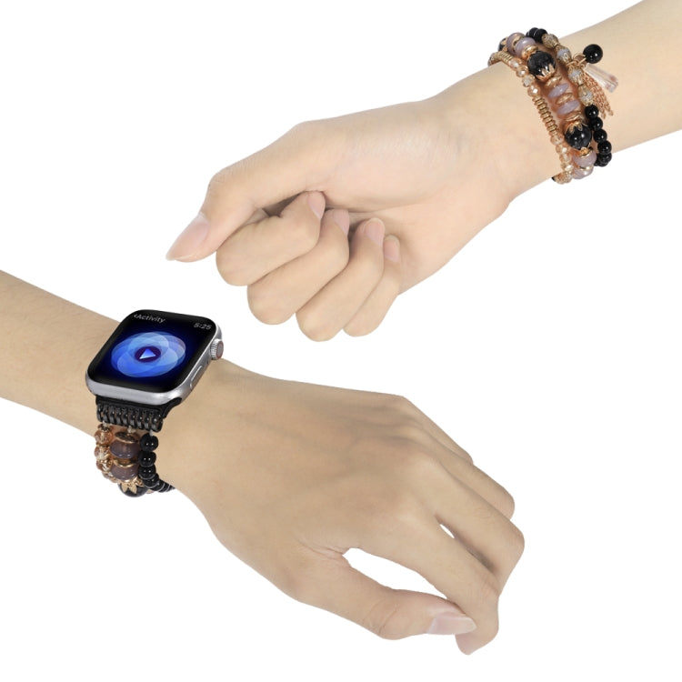 Lisslune | Chain-Tassel-Watch band for Apple Watch Ultra 49mm & Watch Ultra 2 49mm / Series 9 & 8 & 7 45mm / SE 3 & SE 2 & 6 & SE & 5 & 4 44mm / 3 & 2 & 1 42mm (Black)