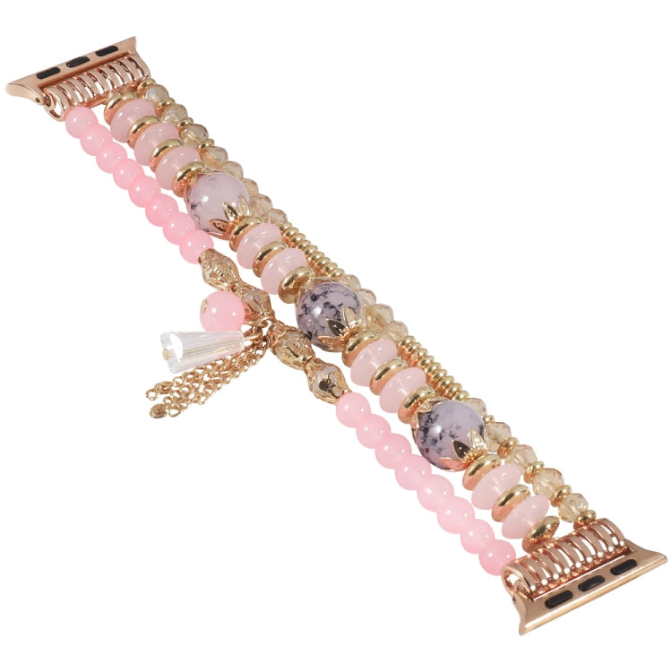 Lisslune | Chain tassel watch strap for Apple Watch Ultra 49mm & Watch Ultra 2 49mm / Series 9 & 8 & 7 45mm / SE 3 & SE 2 & 6 & SE & 5 & 4 44mm / 3 & 2 & 1 42mm (Pink)