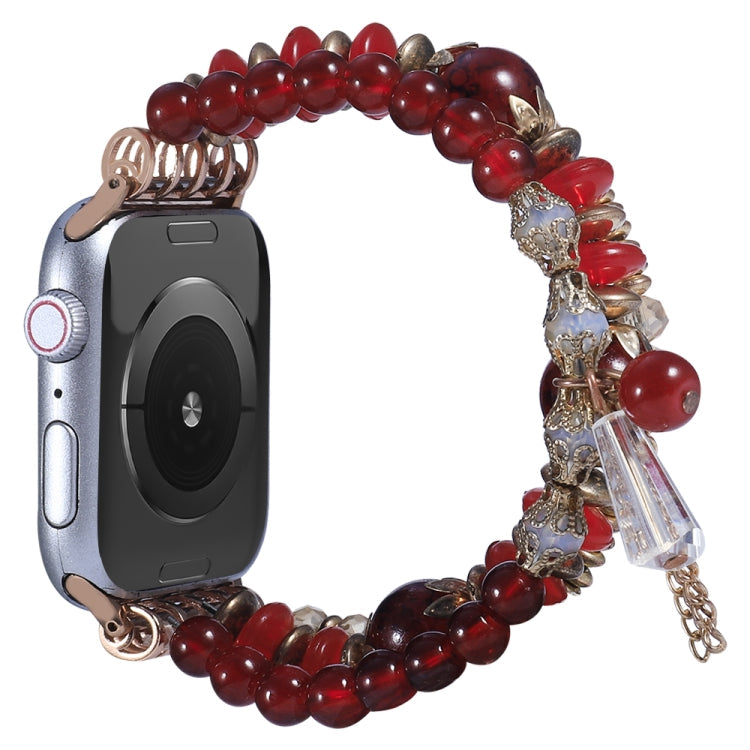 Lisslune | Chain Tassel Bracelet for Apple Watch Ultra 49mm & Watch Ultra 2 49mm / Series 9 & 8 & 7 45mm / SE 3 & SE 2 & 6 & SE & 5 & 4 44mm / 3 & 2 & 1 42mm (Red)