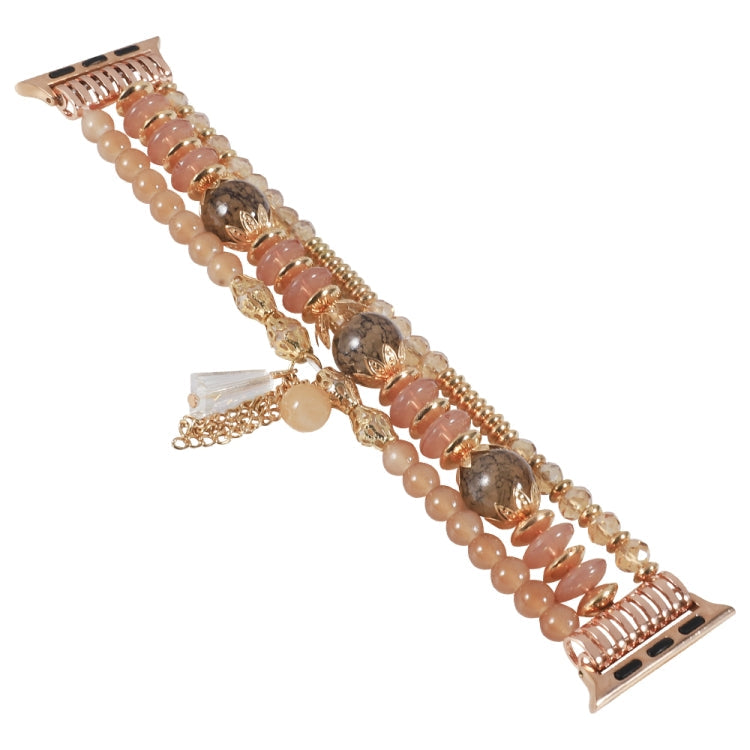 Lisslune | Chain tassel watch band for Apple Watch Ultra 49mm & Watch Ultra 2 49mm / Series 9 & 8 & 7 45mm / SE 3 & SE 2 & 6 & SE & 5 & 4 44mm / 3 & 2 & 1 42mm (Light Coffee)