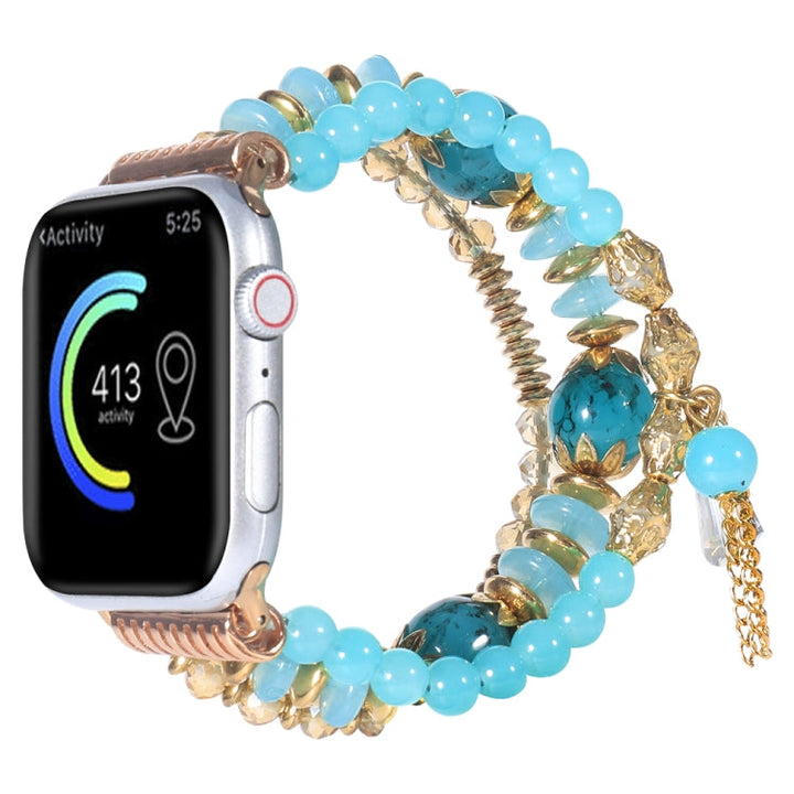 Lisslune | Chain Tassel Watch Band for Apple Watch Ultra 49mm&Watch Ultra 2 49mm / Series 9&8&7 45mm / SE 3&SE 2&6&SE&5&4 44mm / 3&2&1 42mm (Lake Blue)