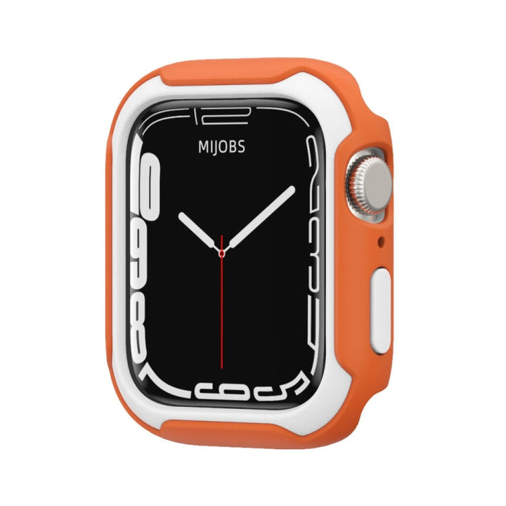 Lisslune | Removable two-color watch case for Apple Watch Series 9 / 8 / 7 41mm / 6&SE&5&4 40mm (Orange White)