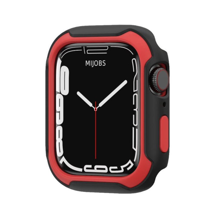 Lisslune | Removable Two-Colored Watch Case For Apple Watch Series 9 / 8 / 7 41mm / 6&SE&5&4 40mm (Black Red)