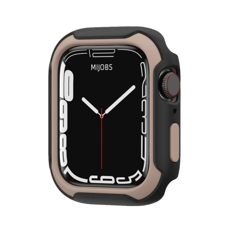 Lisslune | Removable two-color watch case for Apple Watch Series 9 / 8 / 7 41mm / 6&SE&5&4 40mm (Black Light Apricot)