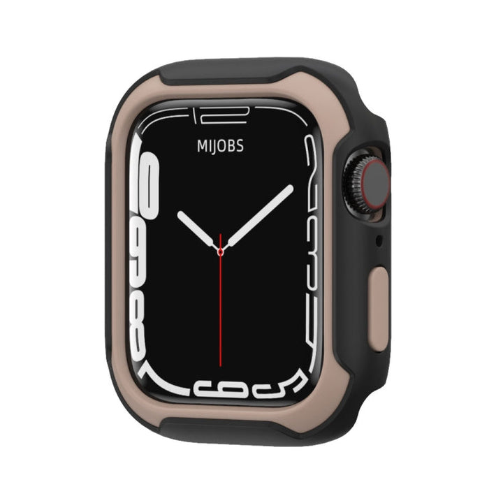 Lisslune | Removable two-color watch case for Apple Watch Series 9 / 8 / 7 41mm / 6&SE&5&4 40mm (Black Light Apricot)