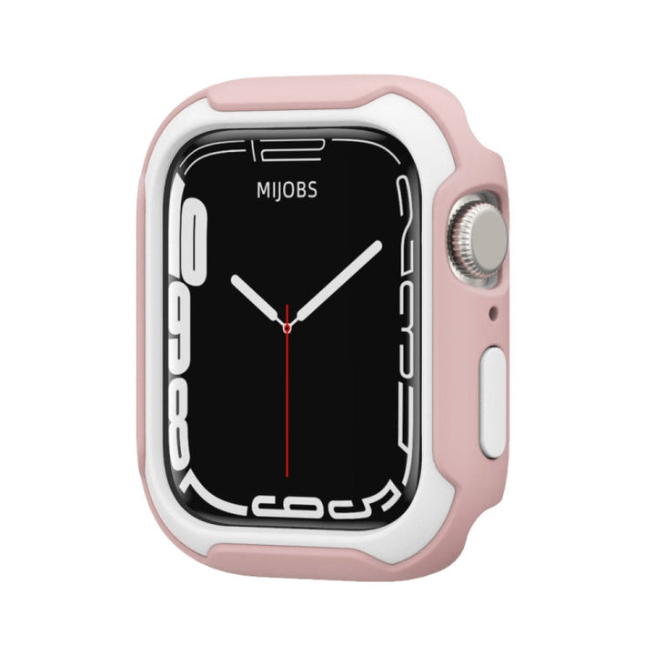 Lisslune | Removable two-color watch case for Apple Watch Series 9 / 8 / 7 41mm / 6&SE&5&4 40mm (Pink White)