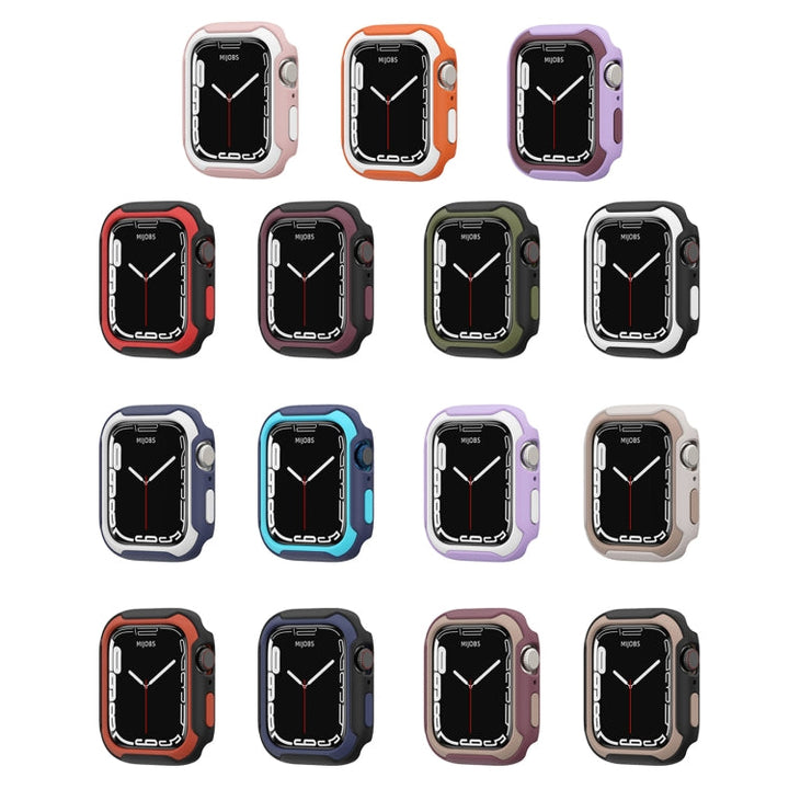 Lisslune | Detachable two-color watch case for Apple Watch Series 9 / 8 / 7 41mm / 6&SE&5&4 40mm (Black Midnight Blue)