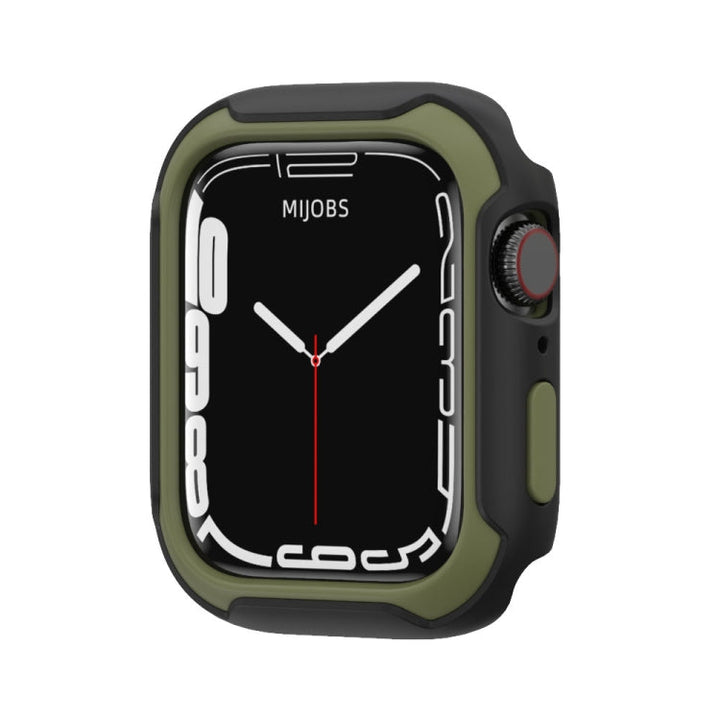 Lisslune | Removable Two-Color Watch Case for Apple Watch Series 9 / 8 / 7 45mm / 6&SE&5&4 44mm (Black Army Green)
