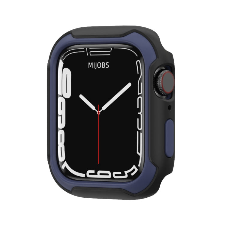 Lisslune | Removable two-tone watch case for Apple Watch Series 9 / 8 / 7 45mm / 6&SE&5&4 44mm (Black Midnight Blue)