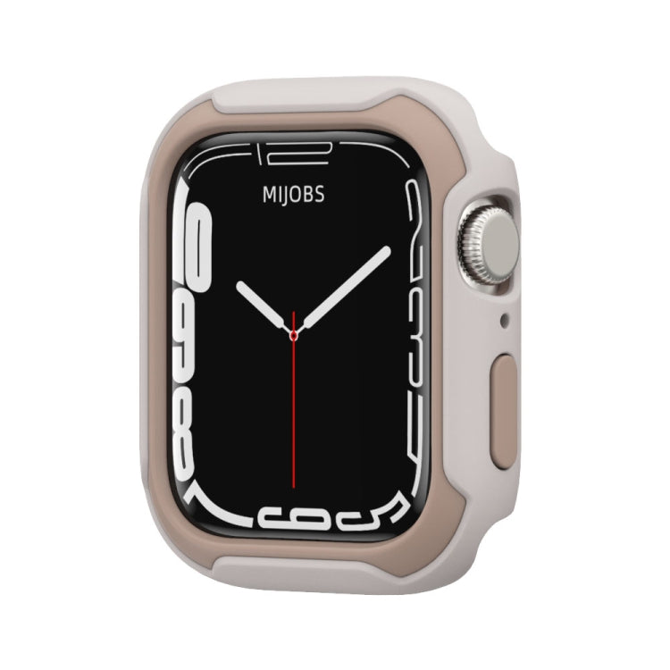 Lisslune | Removable Two-Color Watch Case for Apple Watch Series 9 / 8 / 7 45mm / 6&SE&5&4 44mm (Warm Gray Light Apricot)